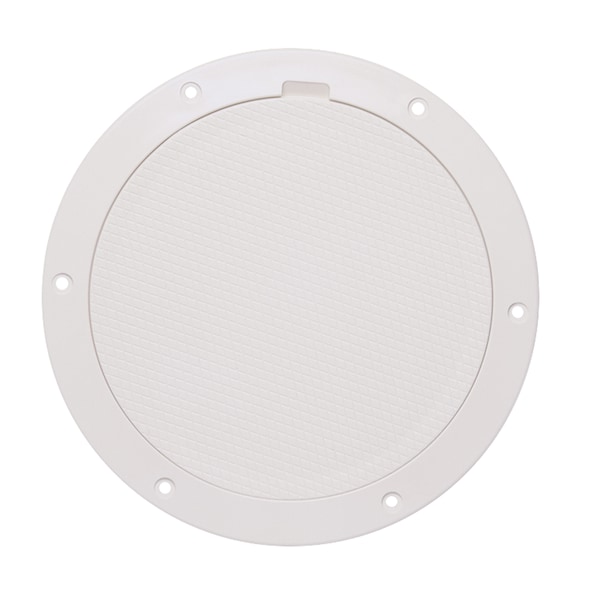 Beckson Beckson DP65-W Pry-Out Deck Plate - 6" with Diamond Center, White DP65-W - main